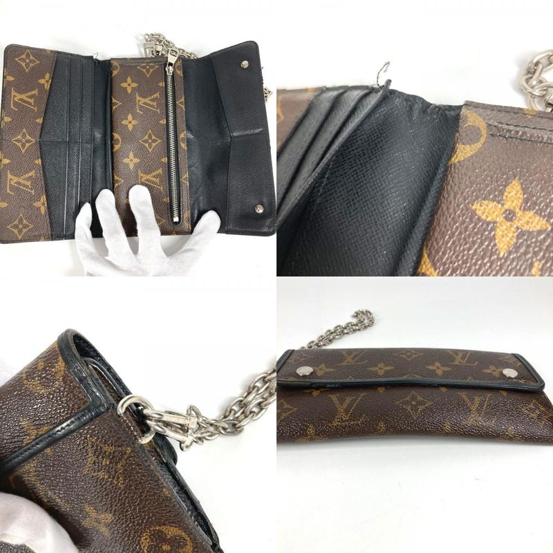 Louis Vuitton Long Wallet Portefeuille Ron M60168 Monogram Macassar Canvas Brown