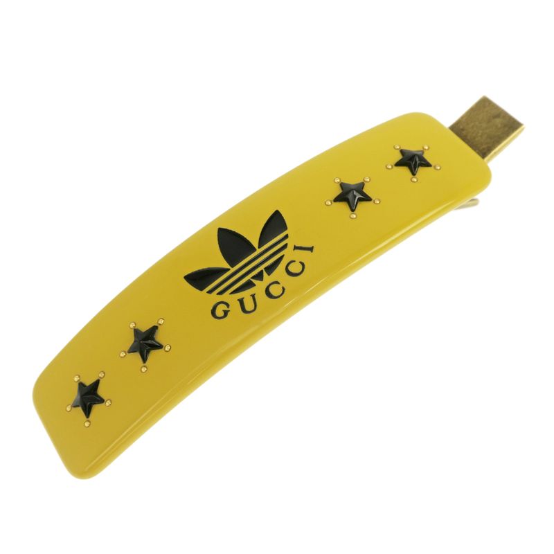Gucci Adidas Collaboration Hair Clip Yellow - Gold Color - Star