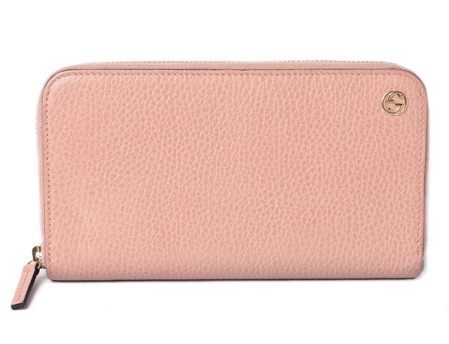 Unused Gucci Long Wallet Petite Marmont Leather Light Pink 449347