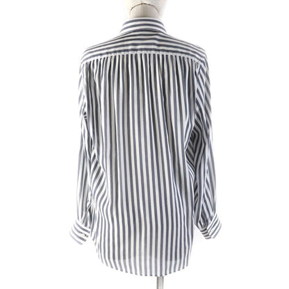 Celine 2c703637p Silk-blend Triomphe Embroidered Stripe Pullover Shirt Long
