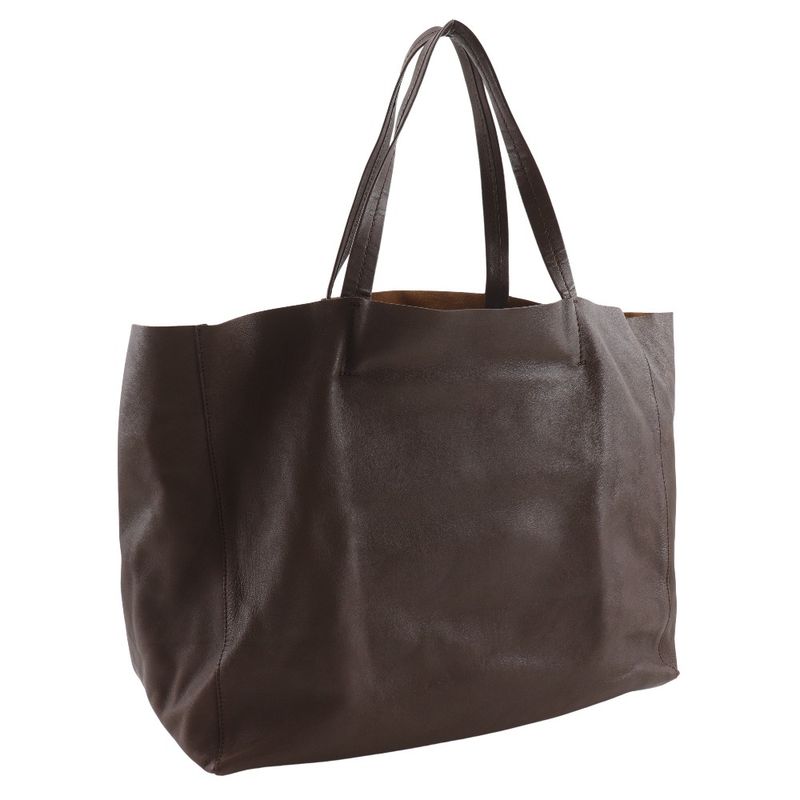 Celine Horizontal Cabas Leather Brown Unisex Tote Bag
