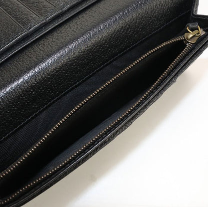 Gucci Long Wallet Double G Gu88947 Long Leather Wallet With Two Fold Coin Purse