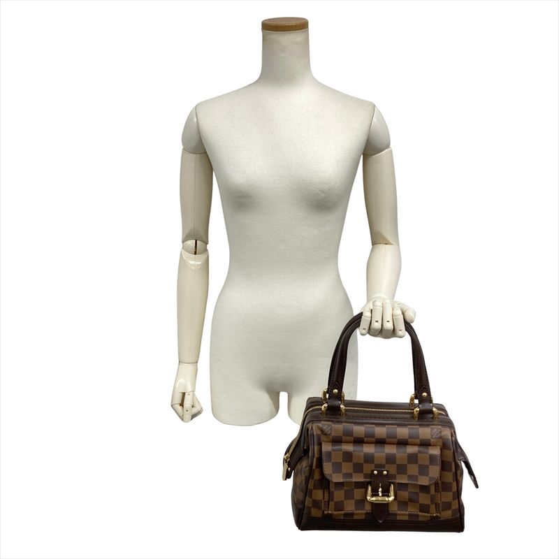 Louis Vuitton Knightsbridge Handbag Damier Ebène N51201 Brown Gold Hardware