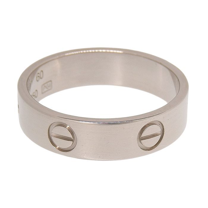 Cartier Love Ring 18K White Gold 750 White Gold #60 Equivalent To #20 Rings