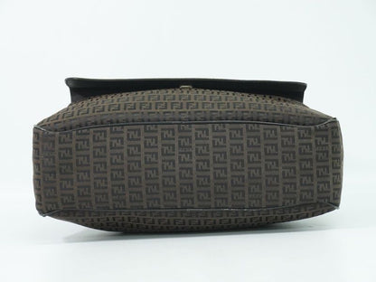 Authentic Fendi Zucchino Handbag Canvas Brown 16533 Zucchino Bag Pre-owned