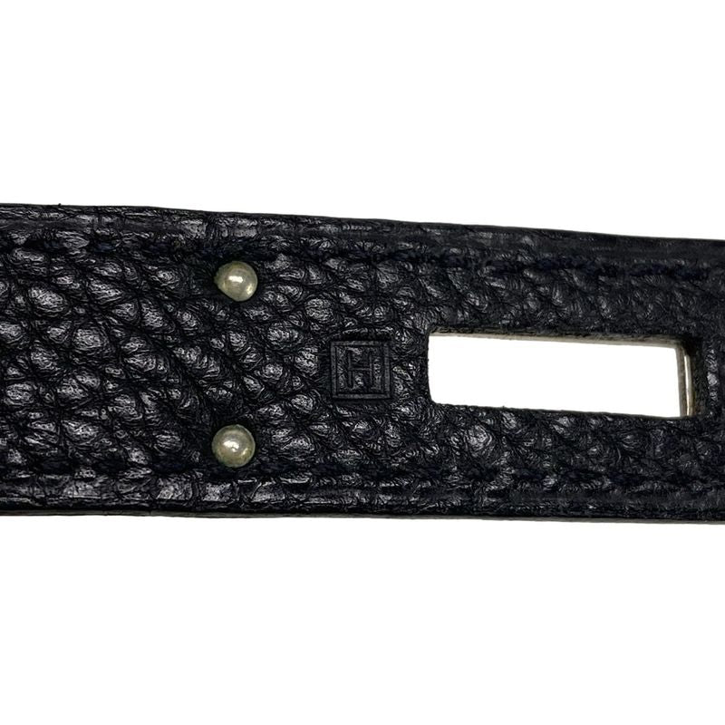 Hermes Handbag Kelly 32 Black Outside Stitching/silver Hardware