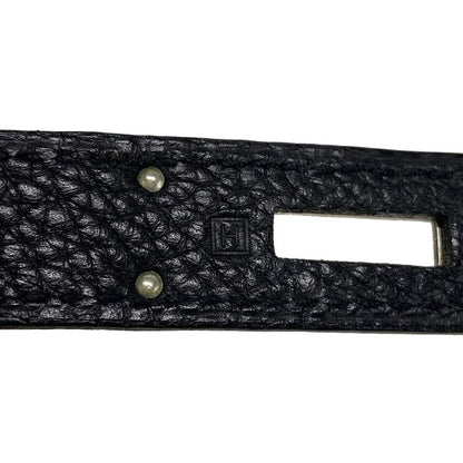 Hermes Handbag Kelly 32 Black Outside Stitching/silver Hardware