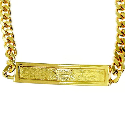 Christian Dior GP CD Logo Plate Bracelet Gold Black 346825 Bracelet
