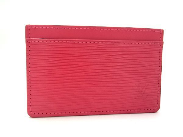 Pattern Louis Vuitton M80109 Epi Porte Cult Surple Card Case Pass Case Pink