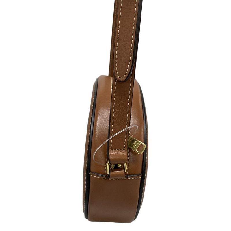 Celine Shoulder Bag Crossbody Oval Purse Cuir Triomphe Tan (brown) Mini Bag