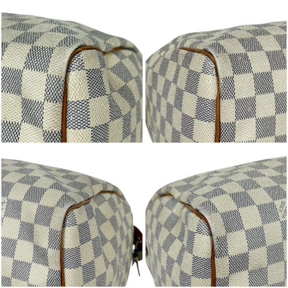 Louis Vuitton Handbag Damier Azure Speedy 30 Mini Boston Bag White Ivory Beige