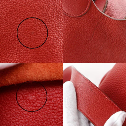 Hermes Picotin TGM Taurillon Clemence Red □I Ladies Tote Bag