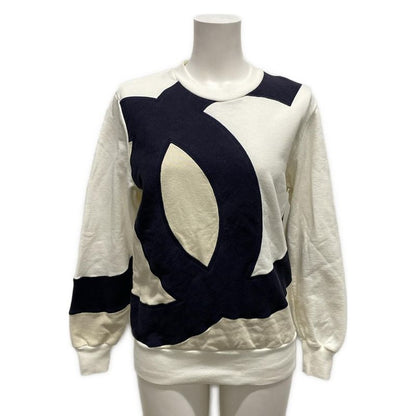 Chanel Trainers Size 34 S Women's P58239 White X Dark Navy X Beige Coco Mark /