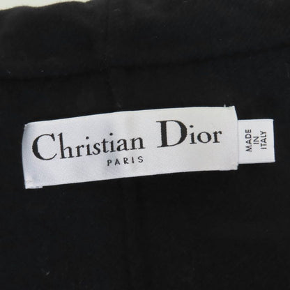 Christian DIOR 010m41a1116 Wool Rabbit Hooded Coat Black 40 Made In Italy