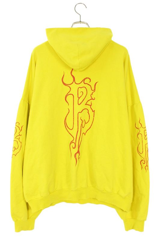 Balenciaga 24SS 761458 Tpvn7 Fire Logo Print Hoodie Men's 2