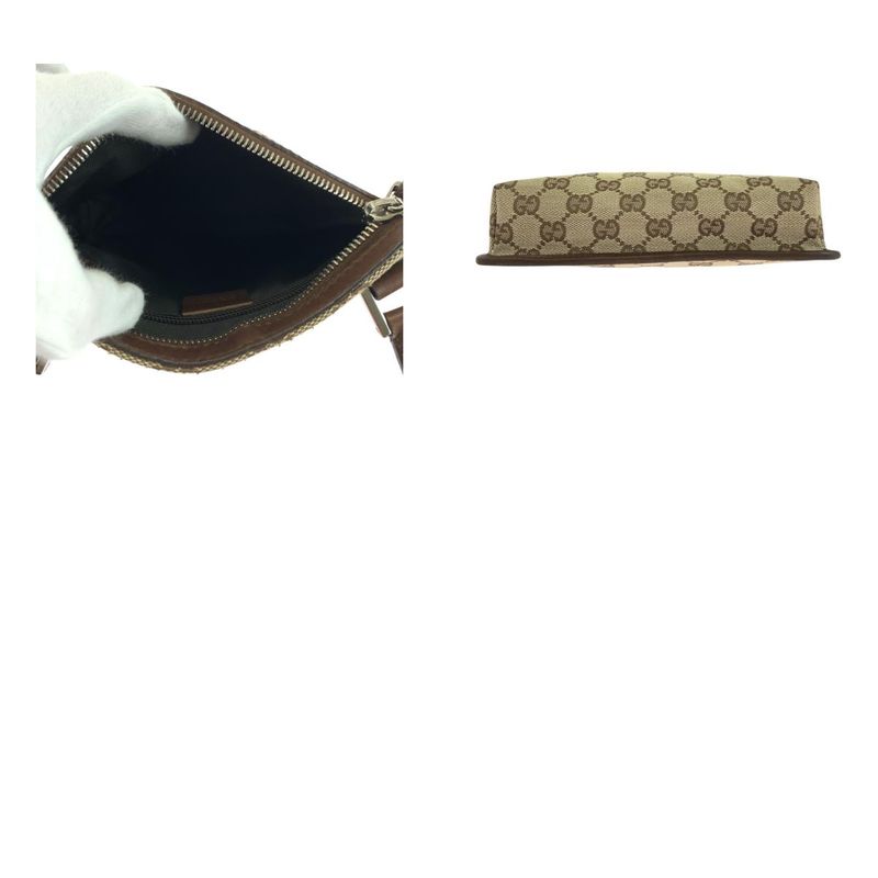 Gucci Beige Brown Silver Hardware GG Canvas 92562 Shoulder Bag Shoulder Women