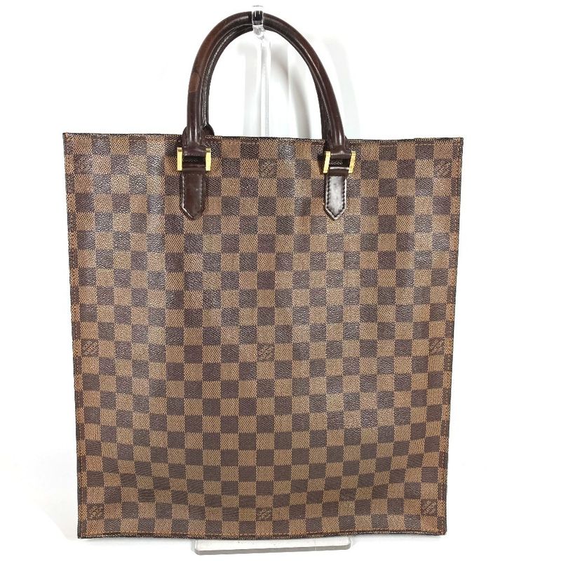 Louis Vuitton Tote Bag Sac Pla N51140 Damier Canvas Ebène Brown