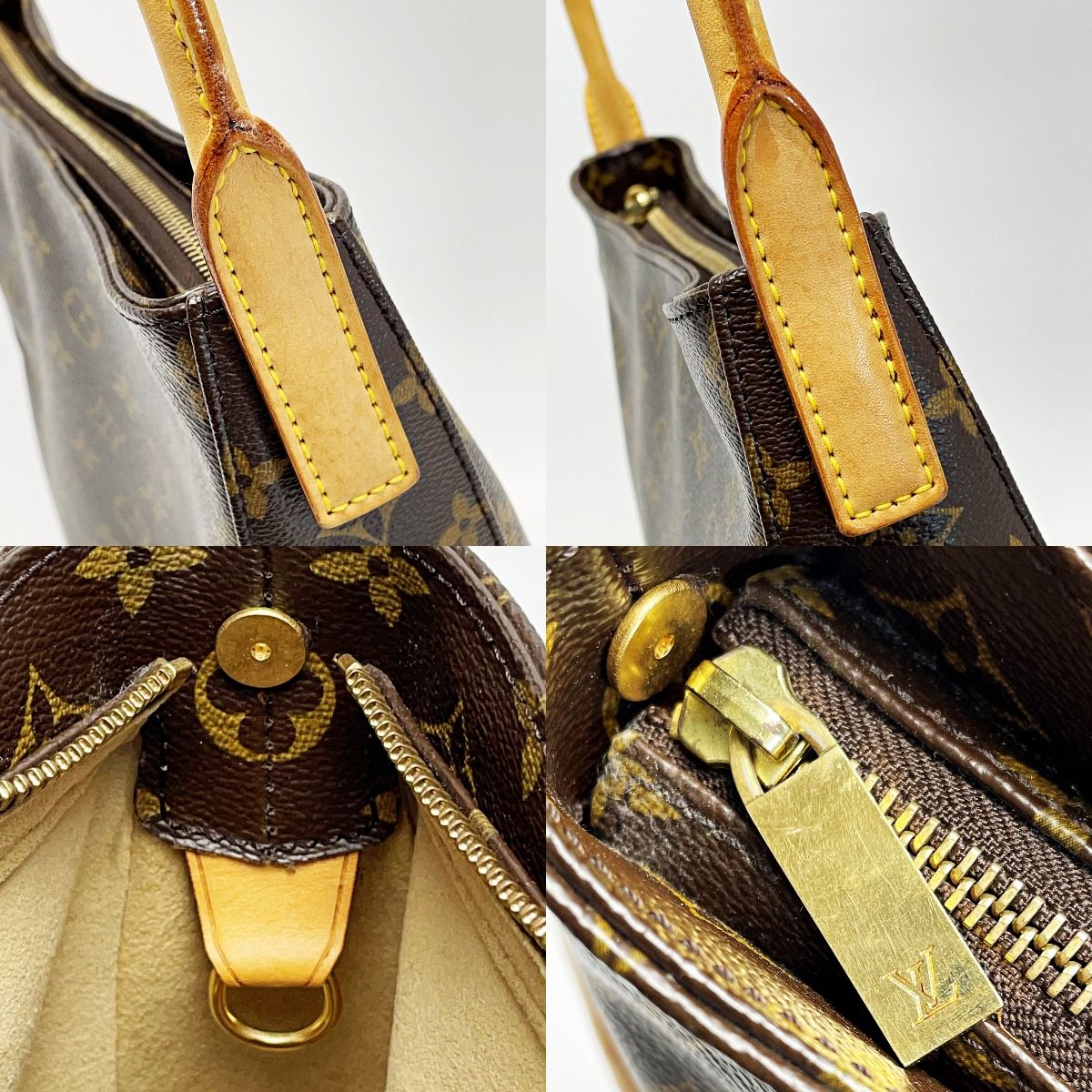 Louis Vuitton Monogram Looping M51145 Brown Handbag Ladies Gold Hardware