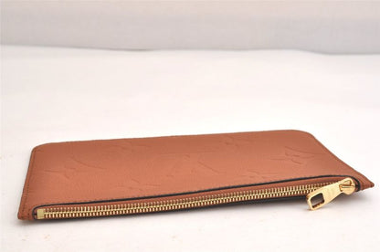 Louis Vuitton Monogram Empreinte Neverfull Pouch Wallet Brown LV 3397n