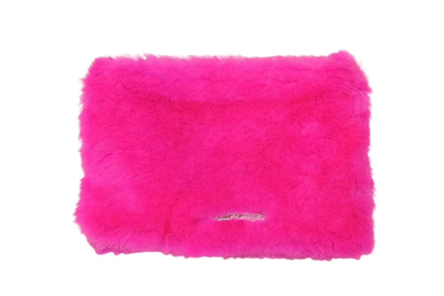 Chrome Hearts Fur Pouch Dagger Zip Scroll Label Logo Pink 925 Sterling Silver — view 2