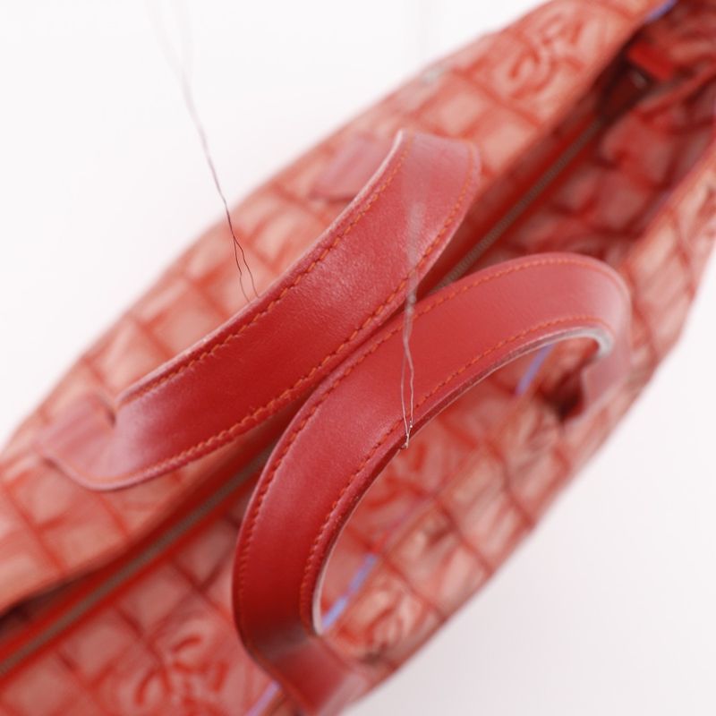 Chanel Tote TGM New Travel Line A15826 Nylon Canvas Red Ladies Tote Bag