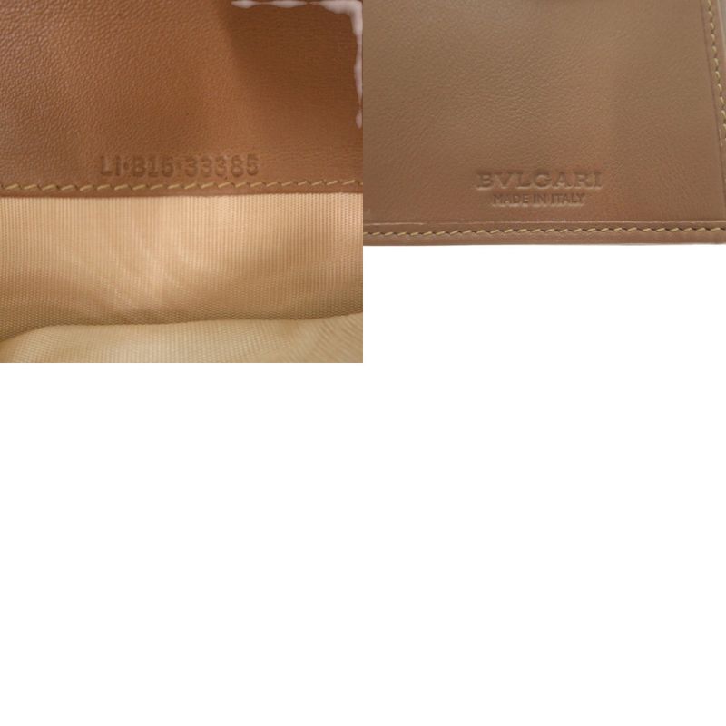 Bulgari Colore Trifold Long Wallet W Hook 33385 Long Leather Brown 1242 Bvlgari