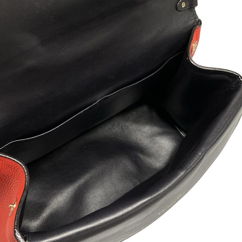 Dior/christian Dior Handbag Bedior Red Leather