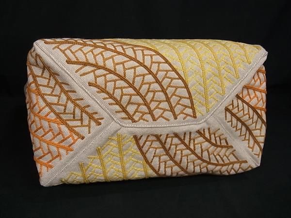 Hermes Poisson Natte Toile Ashe Tote Bag Shoulder Bag Beige Bi5260