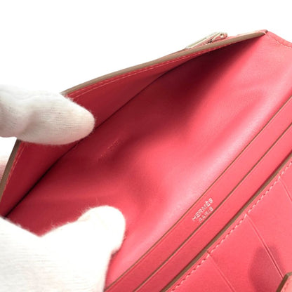 11135 Hermes Bearn Soufflé R Engraved Bi-Fold Long Wallet