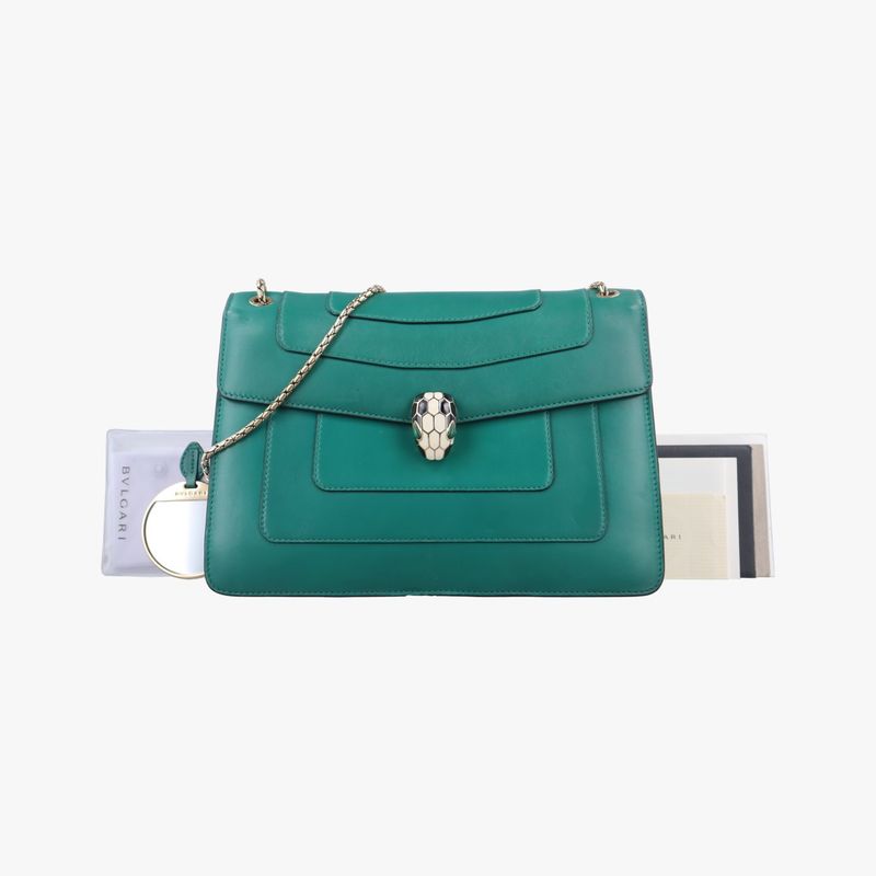 Bulgaribvlgari Serpenti Forever Green Leather Acd1535362