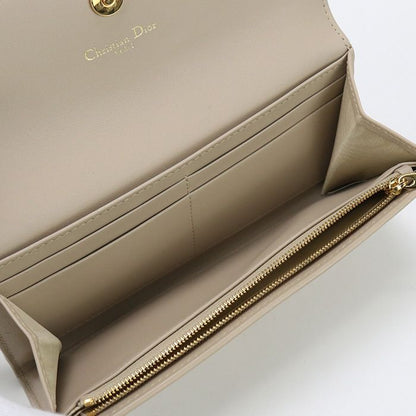 DIOR Long Flap Wallet 30 Montaigne Long Wallet With Din Fold Coin Purse Leather