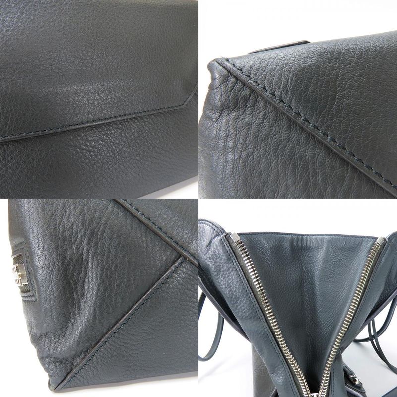 Balenciaga Tote Bag Paper 432596 Calf Gray Silver Hardware 2WAY Shoulder Usual