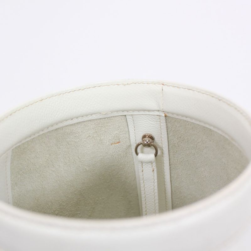 Hermes Firming PM Vaux Epson Blue And White Handbag Silver