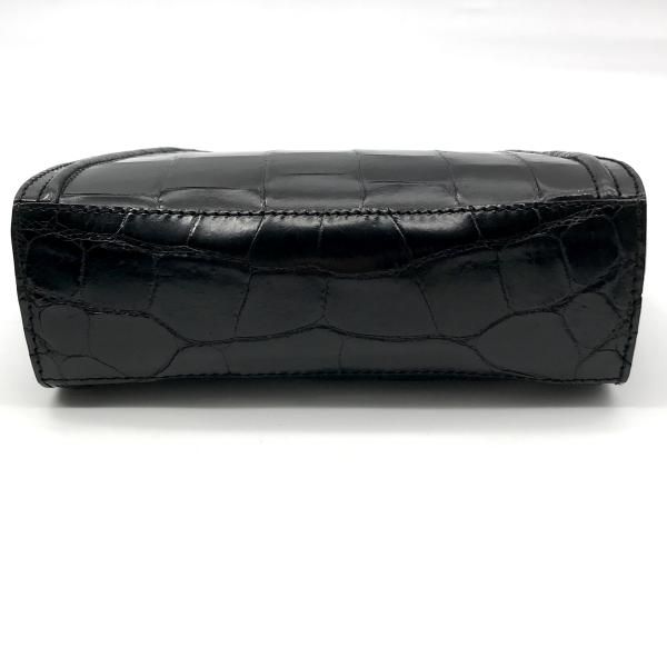 Gucci Croco Logo 2-Way Mini Shoulder Bag Black