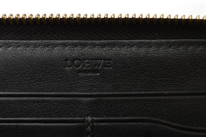 Loewe Wallet Loewe Long Wallet ZIP Around Anagram Gray Black
