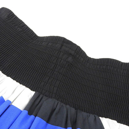 Prada Current Blue Tag Stretch Cotton Mosaic Pattern Knee Length Flared Skirt