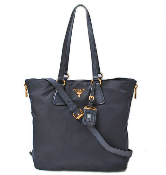 Prada Tote Bag Shoulder Bag Prada Nylon Blue 2-way With Strap