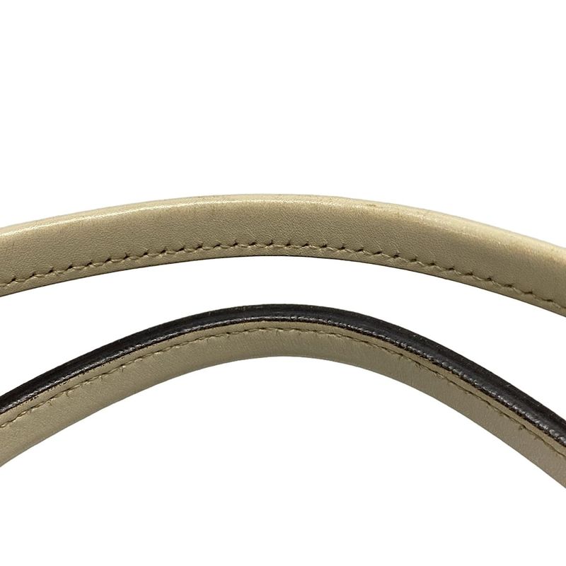 Gucci GG Twins Tote Bag Stripe Line 232963 Ivory Leather