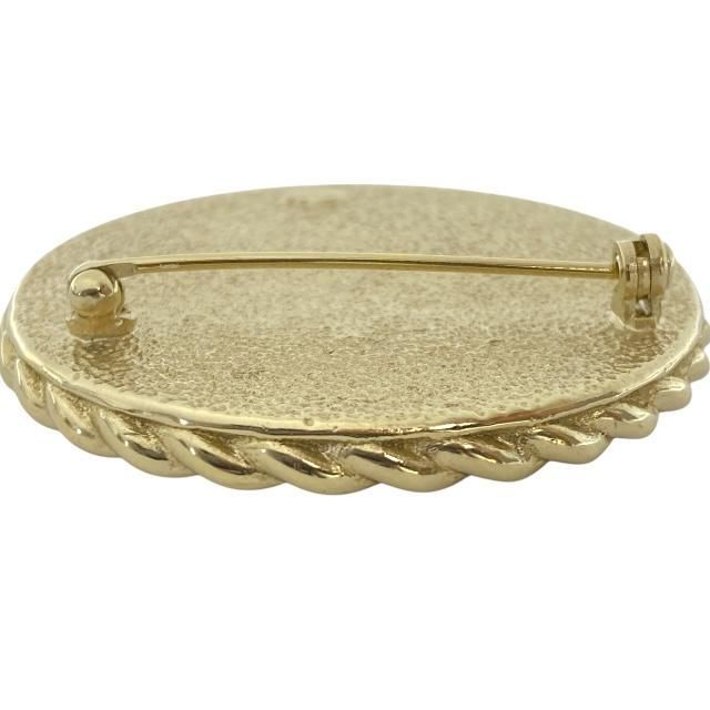 Chanel Brooch Pin Brooch Accessories Jewelry Circle Small Coco Mark GP Pink