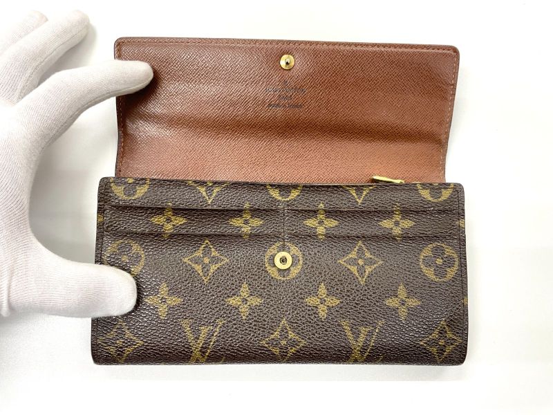 Louis Vuitton Monogram Portefeuille Sarah Long Wallet M61734 Brown Made In