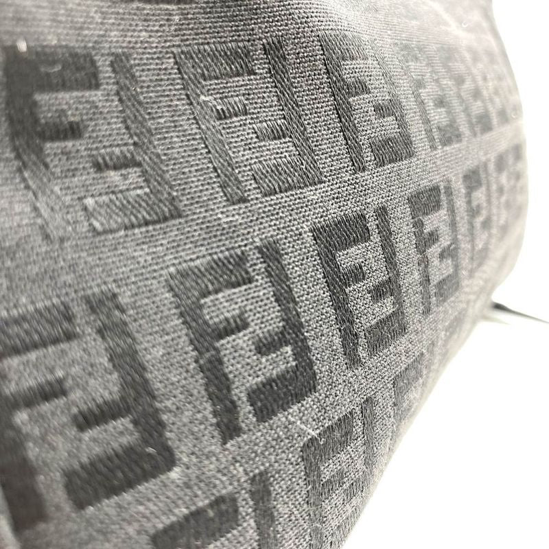 Fendi 8br249 Zucchino Accessory Pouch Mini Bag Canvas Leather Black Women