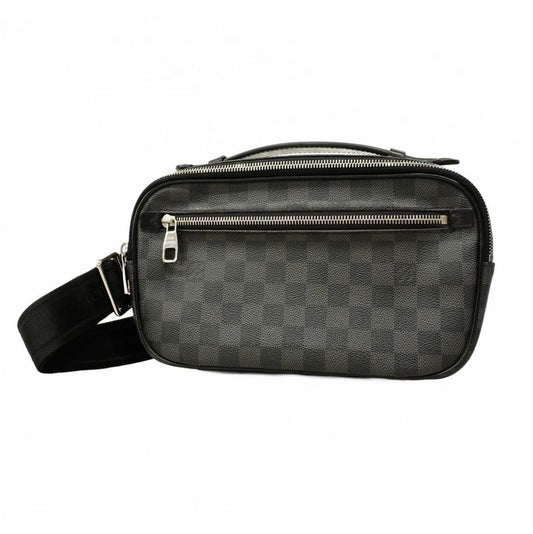 Louis Vuitton Body Bag Damier Graphite Ambler N41289 Black Men's