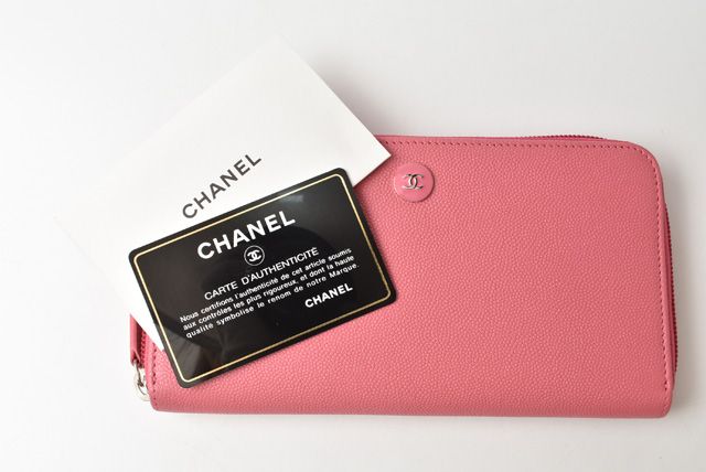 Chanel Wallet Chanel Long Wallet Round Zipper Rose CC Mark Coco Button