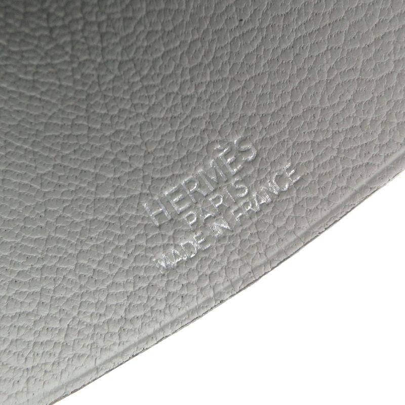 Hermes Necklace Clochette Leather Light Gray