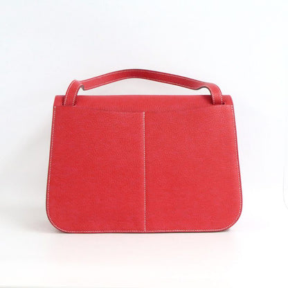 Hermes Alzan 31 Taurillon Clemence Rouge Tomato Vermillion Silver