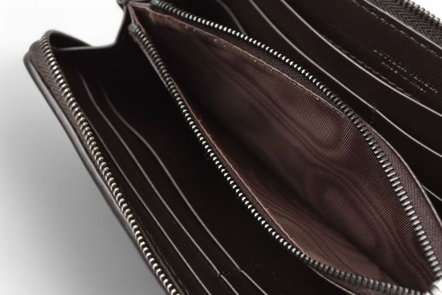 Bottega Veneta Wallet Bottega Veneta Long Wallet With Round Zipper Dark Brown