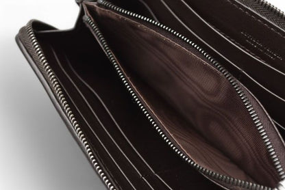Bottega Veneta Wallet Bottega Veneta Long Wallet With Round Zipper Dark Brown