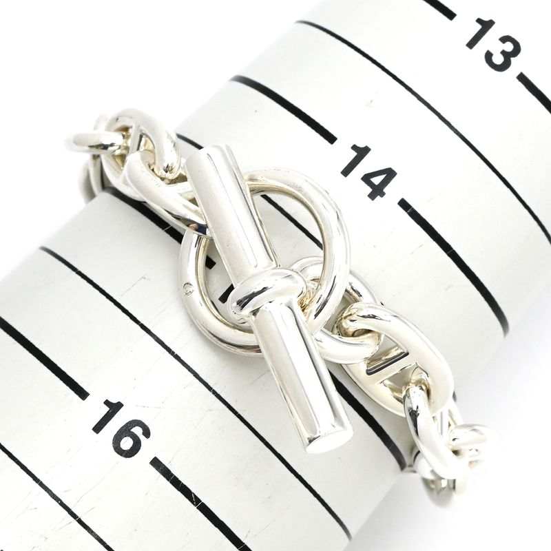 Hermes Bracelet Chaine D'ancre MM Silver 925 Silver 14 Frames Star Ring Silver