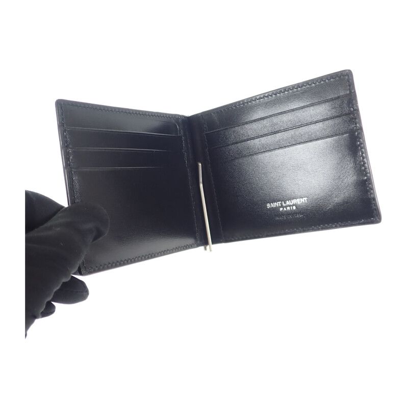 Saint Laurent Cassandra Card Holder Bifold With Money Clip 4856300sx0e1000 Card
