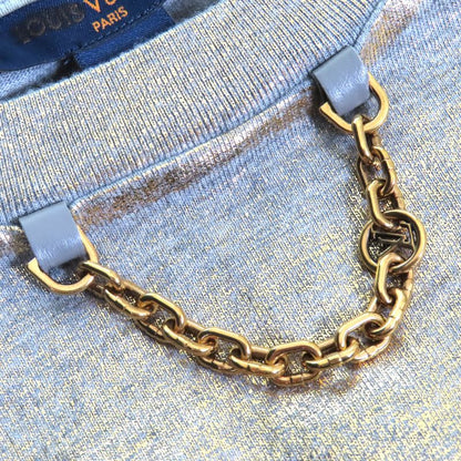 Louis Vuitton 23SS 100% Cotton LV Logo Chain Lame Crew Neck Short Sleeve